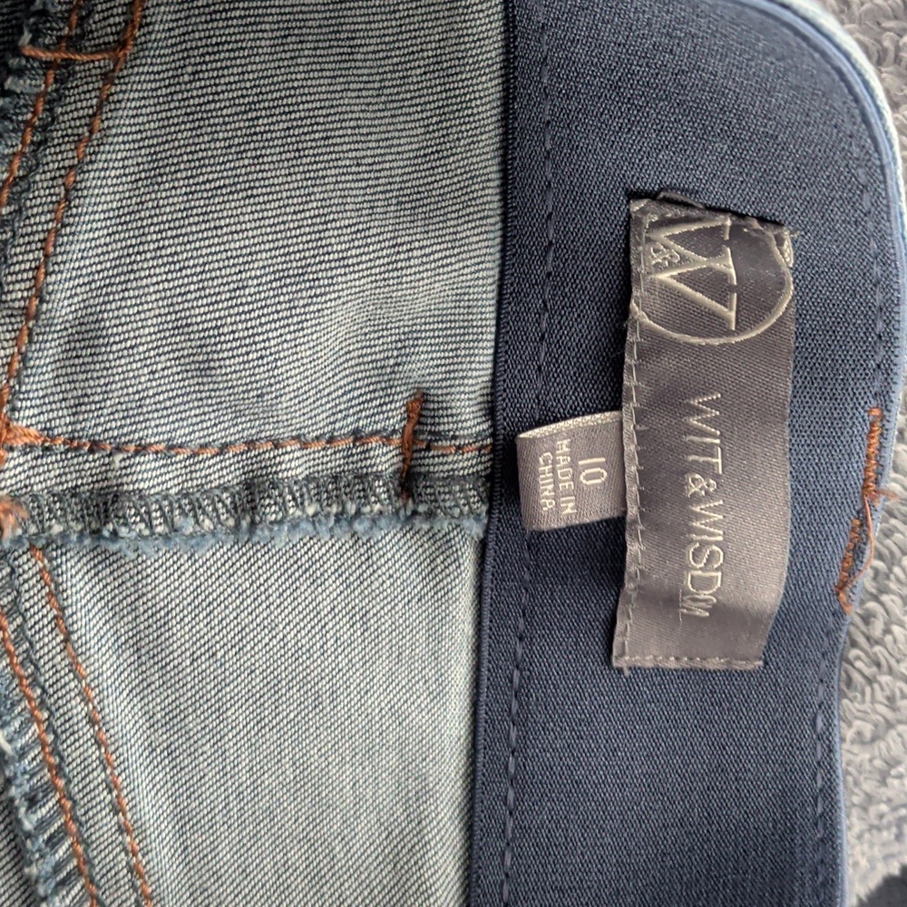 NWT Wit & Wisdom Sam High Waist Wide Leg Blue Jeans - Picture 3 of 5